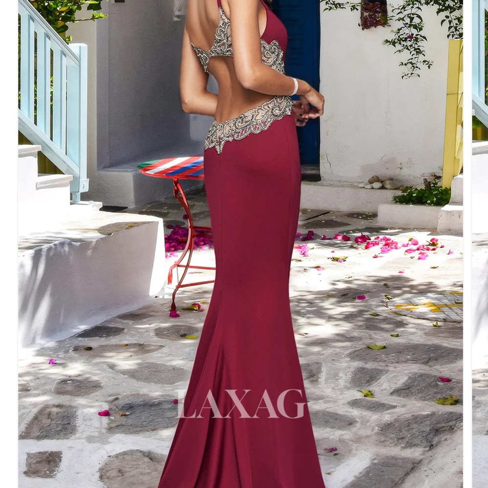 Burgundy Evening Gown